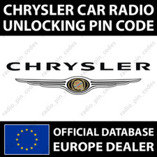 CHRYSLER RADIO PIN CODE 300 CROSSFIRE GRAND VOYAGER PACIFICA PT CRUISER SEBRING