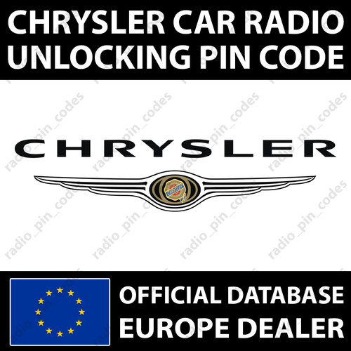 Chrysler radio pin code 300 - pin,
