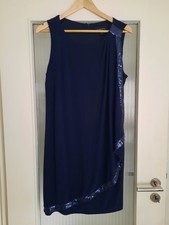 Cocktailkleid Blau Knielang Einheitsgröße