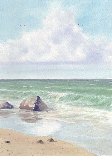 Original aquarell - original,
