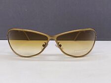 Romeo Gigli Sonnenbrille Herren Damen Gold Braun Gekrümmt Bono U2 RG55303