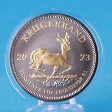 Südafrika Krügerrand  2023  Ruthenium Gildet 1 Oz Silber