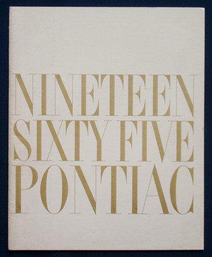 Prospekt brochure 1965 pontiac - 1965,