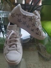 Sketchers Little Star White Silver Los Angeles Leder Weiss Silber Gr 40 Wie Neu