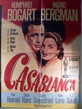 Casablanca - Ingrid Bergmann - Humphrey Bogart - Filmposter A1 84x60cm gefaltet