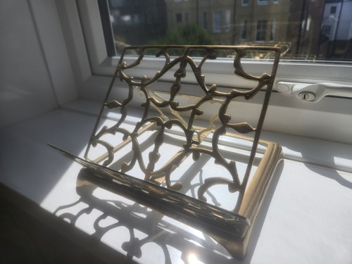 Vintage ornate brass book - vintage,