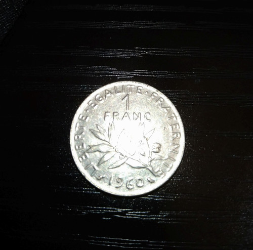 Münze nickel 1960 franc - 6g,
