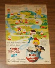 Seltene Werbung Ü-Ei Kinder Surprise Ferrero Maskottchen Altfiguren NL #2 1979