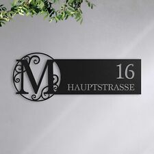 Monogramm Hausnummer mit