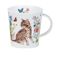 DUNOON Becher, Tasse Lomond Floral Cats braun getigerter Katze Formano