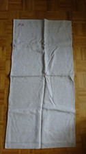 100 Jahre alt Leinen Sack 143x71cm Bauernleinen handgewebt Monogram Zuckersack