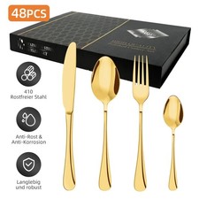 Gold Besteckset bis 48 teilig