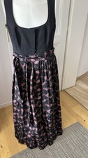 Dirndlkleid, Neu, Gr. 42, Schwarz/Altrosa, Handgenäht, Cotton o.ä., mit Schürze