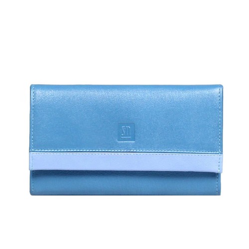 Blaue lederbrieftasche mit - lederbrieftasche,