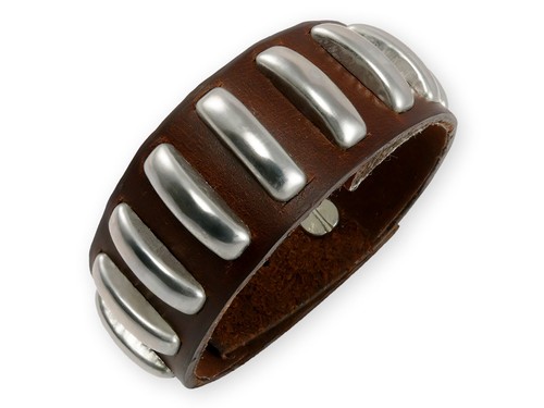 Echtes leder armband breit - echtes,