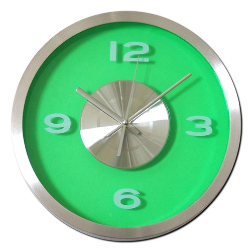 Wanduhr transparent grün - transparent,