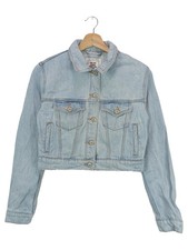 PULL&BEAR Damen Jeansjacke Gr. 36/S Blau Casual Cropped Denim Jacke