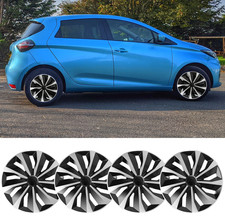 15" Zoll Radkappen Radzierblenden Radblenden R15 silber/schwarz für Renault Zoe