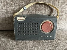 Vintage SONY GENDIS TR-6090 REFLEX TRANSISTOR SIX RADIO & LEATHER CASE - Working