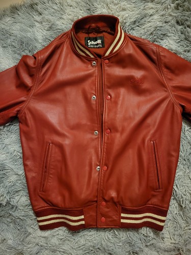 Schott college jacke - college, rot