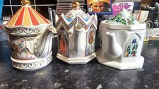 3x Vintage Teekannen Sadler