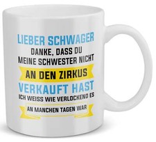 Schwager Geschenk Hochzeit Männer Tasse Weihnachten Geburtstag -Meine Schwester-