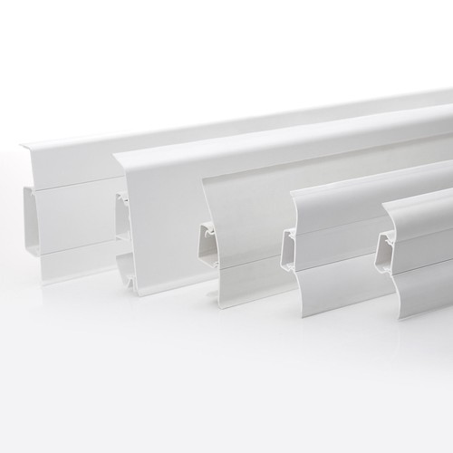 Fussleisten weiß pvc höhen - weiß,