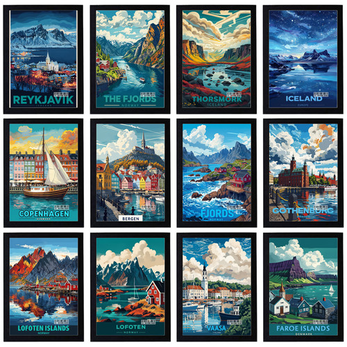 Vintage reise skandinavien - reise,