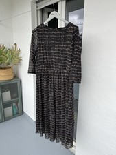 Kleid S.Oliver Black Label Gr. 44 Schwarz mit Braun Weiß