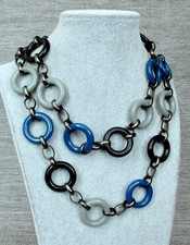 (B10)  Lange Modeschmuck Kette / 70er Hippie/Bohostyle/84cm