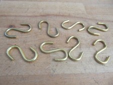 8 Stück S-Haken vermessingt  4,0x45mm Haken / Aktion Nr.117