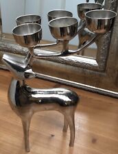 Hirsch Kerzenhalter Kerzenständer für 6 Kerzen silber