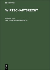 Wirtschaftsrecht III (Hardback