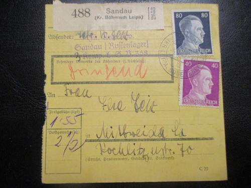 2647 paketkarte aus sandau - #2647,