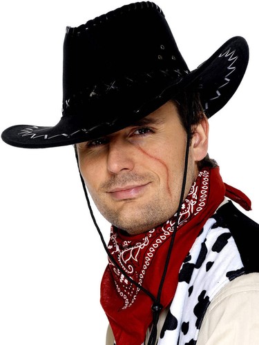Wildlederoptik cowboyhut - wildlederoptik,