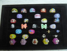 30x Kinderringe Kinderschmuck Kindergeburtstag Mädchen Ring Cartoon Modeschmuck