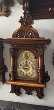 Riesige 120 cm Lenzkirch Wanduhr Uhr Nussbaum um 1880