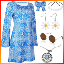 Hippie Kostüm Set Damen 60er