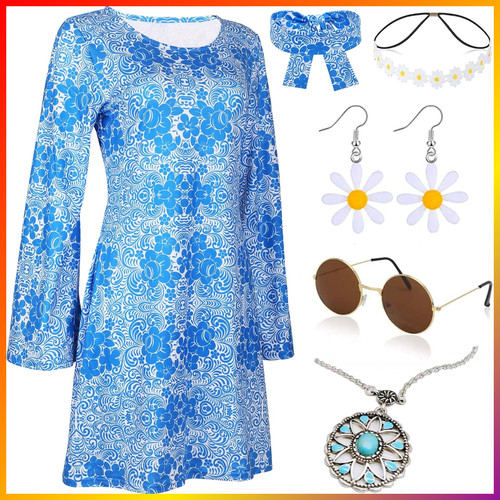 Hippie kostüm damen - hippie, kleid