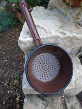 altes braunes Emaille Sieb