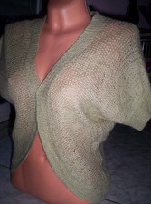 Feines "H&M" Kurz-Bolero-Jacke mit Angora, Strick, neuw.  Gr. 36/38