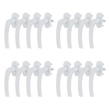 16 x Alu Fenstergriff in Weiß