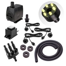 CLGarden Set Pumpe mit 3x LED warmweiß für Quellstein Zierbrunnen Gartenbrunnen