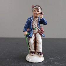 Antike Gebrüder & Heubach deutsche Porzellanfigur eines Mannes, der eine Zigarre raucht