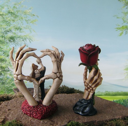 Skelett figur als brautpaar - als,