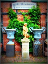 Brunnen Säule Stadtbrunnen Park Lustgarten Sandstein Schlesien 19. Jahrhundert