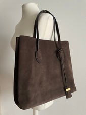 COCCINELLE CELENE SHOPPING BAG ★ TASCHE IN DUNKELBRAUN WILDLEDER HENKELTASCHE