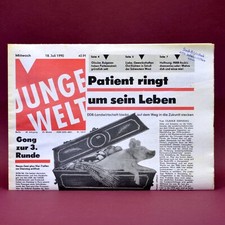 Junge Welt vom 18. Juli 1990 DDR Wende 35. Geburtstag Hochzeit Geschenk