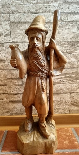 Handgeschnitzte holzfigur mann - holzfigur,