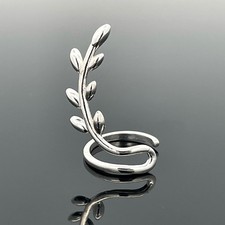 OHRKLEMME AUS 925/- SILBER IM BLÄTTER-DESIGN  SCHMUCKJAGD